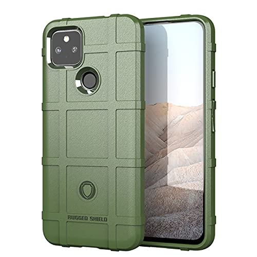 Ysnzaq Étui pour Google Pixel 5, Antichoc 360 Degré Full Body Protection Ultra Slim TPU Robuste Coque pour Google Pixel 5 JSG Green.