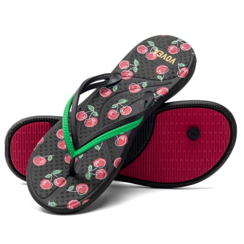 Image of VOVEA Flip Flops For Women Non-Slip Bathroom Shower Shoes Cushion foam Indoor and Outdoor Sandals