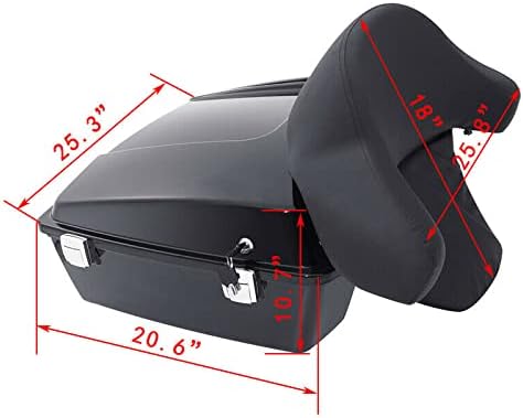 Miniatura 2 de TCMT Soporte de montaje para respaldo de maletero de 10.7 pulgadas, para Harley Touring Road King Road King Road Street Electra Glide 1997-2008
