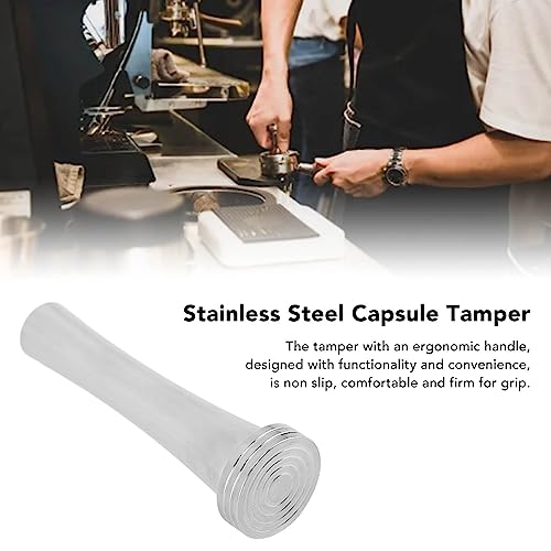 Tamper de café de 30 mm en acero inoxidable para cápsulas Nespresso e Illy 7