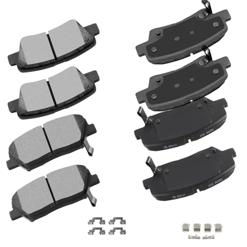 Image of cciyu D1445 D1432 Brake Pads w /Hardware Front Rear Disc Brake Pad Set | Fit For Hyundai For Azera 2014-2017