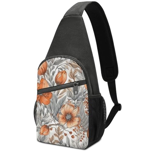 Morrales de hombro pequeños naranja y gris unisex