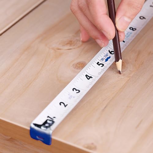 Image of Mr. Pen- Retractable Tape Measure 25 ft, 2 Pack, Dark Blue, Steel Retractable Measuring Tape with Fractions