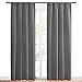 NICETOWN Blackout Curtains 84 for Office - 3 Pass Microfiber Noise Reducing Thermal Insulated Solid Rod Pocket Blackout Window Panels/Drapes (2 Panels, 42 x 84 Inch, Gray)