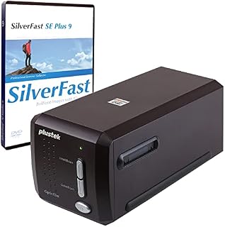 Plustek OpticFilm 8300i SE - 35mm Negative Film Stripe & Slide Scanner with 38% scan speed increase, Bundle SilverFast SE Plus 9 + QuickScan Plus, Support Mac and Windows.