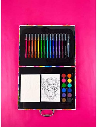 Miniatura 5 de Art 101 Budding Artist - Juego de arte de acuarela de 44 piezas, 14 diseños para pintar