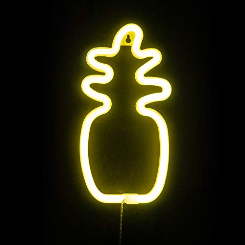 GloBrite Neon Light Signs Neon Light for Bedroom Walls Night Light for Children LED Battery/USB Neon Light Light up Signs for Party (Pineapple)