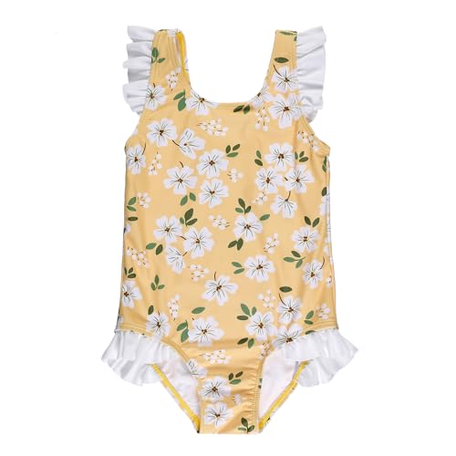 Image of LIZENS One Piece Swimsuit for Girls Swimwear with Ruffled Children Bathing Suit