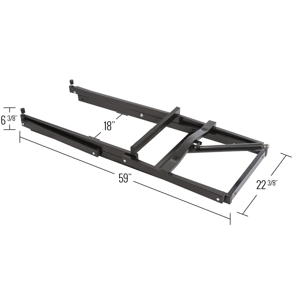 Black Ice Snowmobile Lift Jack, 700 lb. Capacity, Manual Hand Crank for Maintenance Storage, Garage