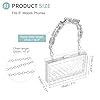 SUIKIHUM Pochette de soirée transparente en acrylique pour femme, sac à main en V avec cadre rigide fluo avec chaînes, Transparent, argenté #1
