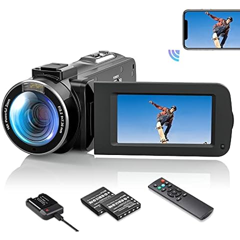 Videokamera WiFi 1080P Camcorder, Vlogging Kamera 30FPS 36MP Cover