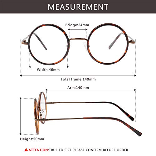 Bestum Round Vintage Plain Glasses for Women Men clear Lens Retro Glasses Frame Non Prescription glasses3