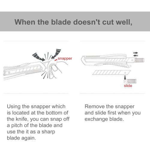 10 Pcs, Dorco Professional Quality Utility Box Cutter Knife Replacement Refills - Large Size Carbon Steel Blade, 60° Tip - 18Mm #TOP4