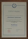  Urkunde Grubenwehr VE Braunkohlenkombinat Bitterfeld