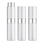 LISAPACK 8ML Atomizer Perfume Spray Bottle for Travel (3 PCS) Empty Cologne Dispenser, Portable Sprayer (Silver)