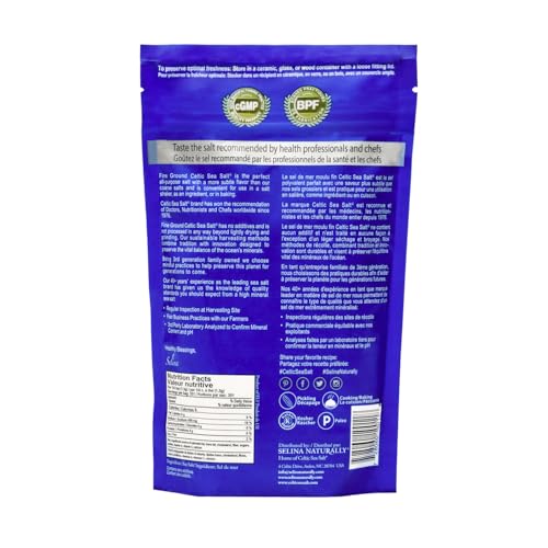 image for Fine Ground Celtic Sea Salt – 16 Ounce (Pack of 1) Resealable Bag of
