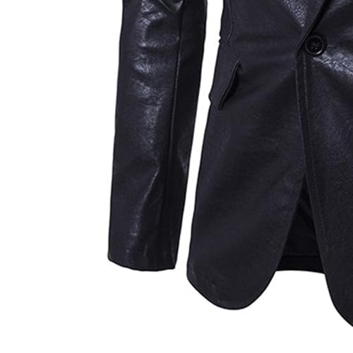 Blazer de cuero sintético para hombre miniatura 5