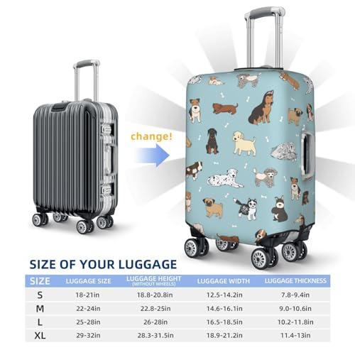 Travel Luggage Cover - Dog Pets Washable Suitcase Covers Protector Fits 18-32 Inch Luggage4