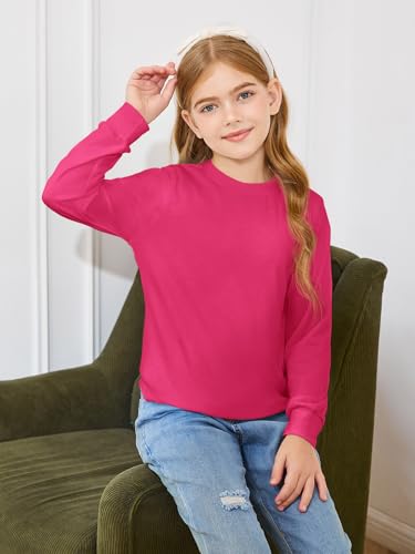 Chemises surdimensionnées filles vêtement tunique rose vif - 2