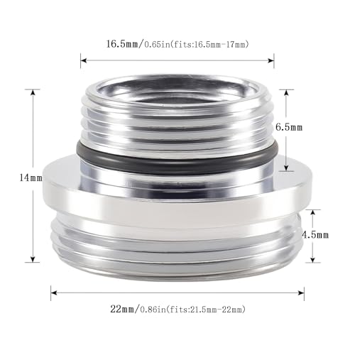 Adaptador de aireador de grifo rosca macho M16.5 a M22 conector 3