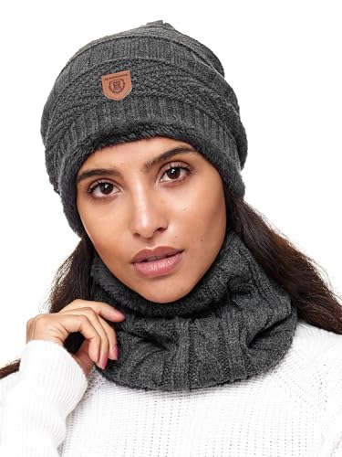Ensemble Hiver Bonnet et écharpe Indicode protégeant du froid glacial - 3