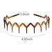Chuangdi 6 Pieces Zigzag Headband for Thick Curly Hair Plastic Shark Tooth Comb Zig Zag Headband Plastic Wavy Teeth Hair Hoop Accessory for Women Men Lady(Black, White, Brown)