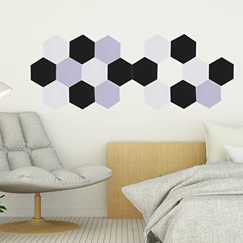 12 paneles acústicos hexagonales autoadhesivos de fieltro para aislamiento, tableros para paredes, material premium para absorción de ruido para estudio en casa, oficina y más miniatura 5