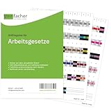 Steinfacher Griffregister für ARBEITSGESETZE - 148 bedruckte Aufkleber, inkl. Einklebeschablone für gebundene Textausgaben - horizontale Leserichtung (Folien|fest|ohne Überschrift)