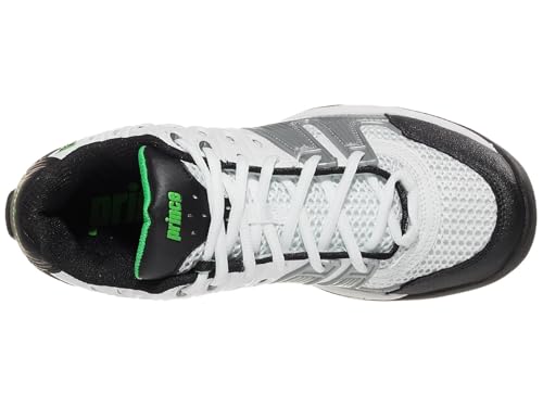 Prince T22 White/Black/Green Men's Shoes4