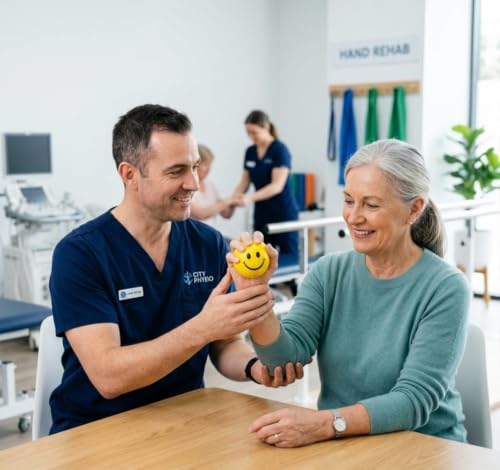 Image of Hand Exercise Soft Stress Smiley Ball for Stress Relief Yellow, Pack of 1