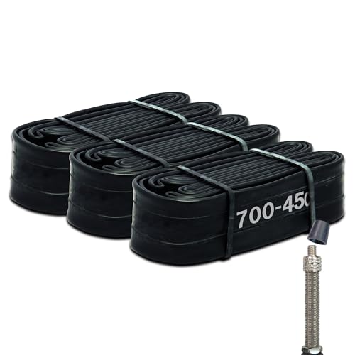 シンコー(Shinko) 自転車 チューブ 3本セット 700Cインチ 700-45C 英式48mm 前後プラス予備チューブ付き 自転車パンク修理 ロードバイク クロスバイク MTB 64756