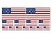 Sheet of Multiple Size USA Flag Stickers (Scrapbooking Small us American)