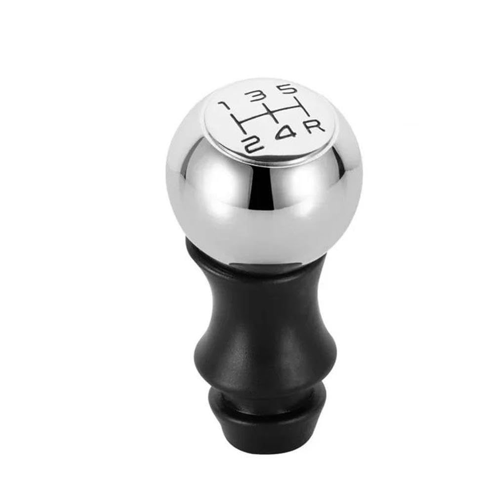 POANBCGY Shift Ball Joint Manual Gear Shift Knob Lever Handball Matte for Peugeot 106 206 306 406 107 207 307 308 407 5 Speed(Chrome Black Font)