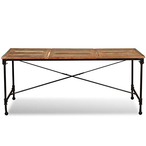Table bois massif de récupération 180cm facile à monter - 8