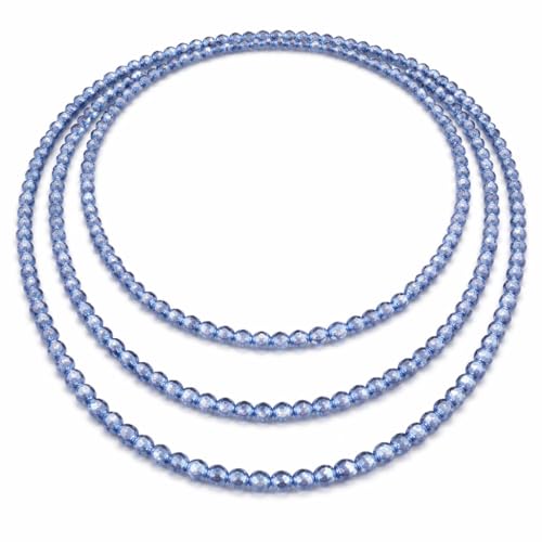 MAPIMANIA- Collana Bluette Jeans Donna Lunga con Perline in Vetro