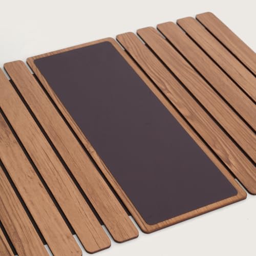 Image of HOME 360 Flexible Roll-Up Sofa Armrest Tray | Non-Slip Couch Arm Protector & Side Table Organizer | Heat-Resistant Furniture Guard & Armrest Wrap | Modern Decor & Living Room Accessory (Oak)