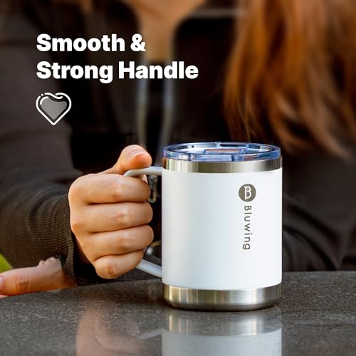 Taza de café aislada con tapa, 12 oz, acero inoxidable miniatura 4