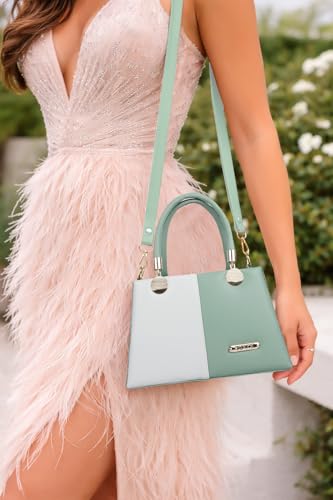 Image of Gold Rose Women's Elegant Color Block Handbag - Stylish Top Handle Purse for Office, Party & Daily Use | Premium Structured Ladies Hand Bag