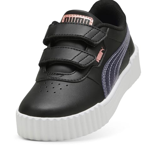 PUMA Carina Shoes Sneaker, Black-Lavender Pink Fruit, 2 US Unisex Little Kid2