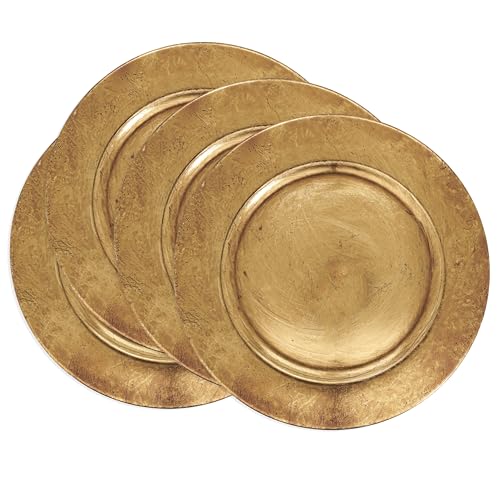 SARO LIFESTYLE Classic Antique Charger Plate (Set of 4) miniatura 3