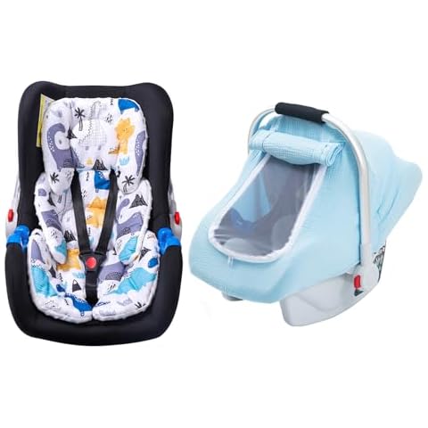 THE KENKYO Muslin Baby Car Seat Cover & Infant Car Seat Cover Cover