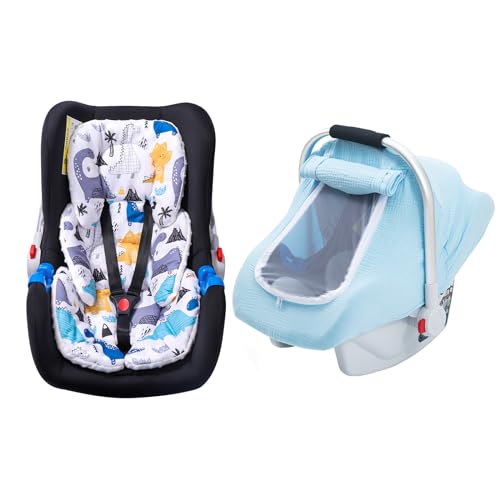 Image of THE KENKYO Muslin Baby Car Seat Cover & Infant Car Seat Cover
