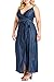 Standards & Practices Women's Plus Size Denim Spaghetti Strap Maxi Wrap Dress Size 3X