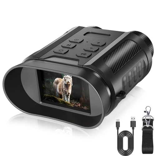 Coolifepro - Prismáticos de visión nocturna (4 K, 30 MP, alcance de infrarrojos, visión nocturna, 300 m, binoculares...