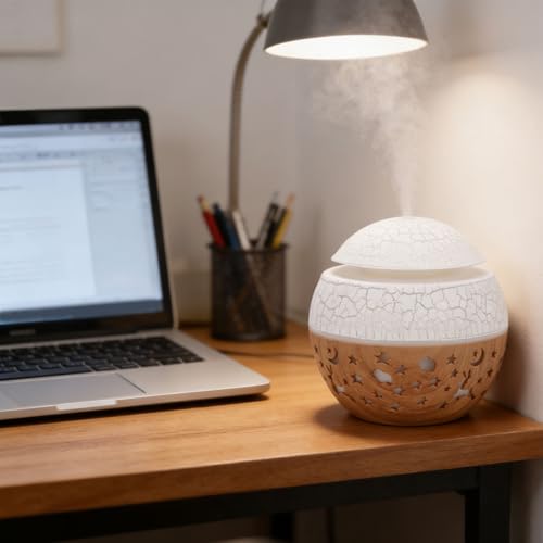 Mini humidificador aromaterapia 100ml difusor LED multicolor miniatura 3