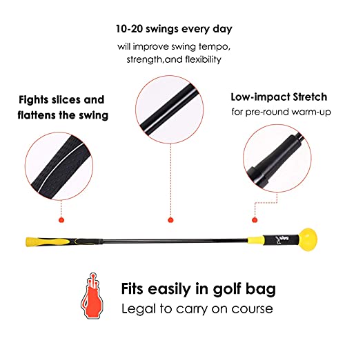 Sawpy Golf Swing Trainer Aid for Strength & Tempo Weighted Golf Club