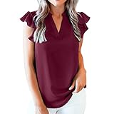 Top pour Fille, Chemisier de Choux Soft Polyester V-Hals Vacon sans Manches pour la Maison...