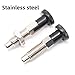 2PCS Push Fit Ball Nose Spring Plunger, M6x1 Stainless Steel Return Spring Knob Locating Pin Retractable Coarse Thread Index Plunger for Industrial Equipment (M6)