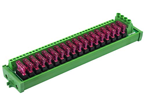 Module de distribution de fusibles CC avec 18 positions de haute précision à vis