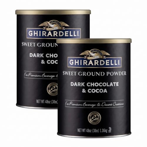 Ghirardelli Dark Chocolate & Cocoa - Sweet Ground Powder, Chocolate, 3 Lb (Pack of 2)